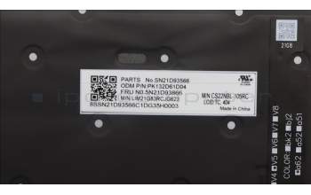 Lenovo 5N21D93866 NB_KYB CS22 NM TOP,GR-BL,CHY,TC