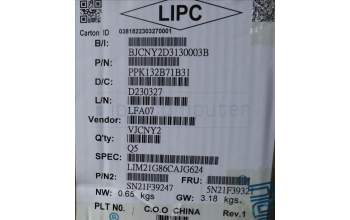 Lenovo 5N21F39321 NB_KYB CS22 P16 GR-BL,CHY,CSA