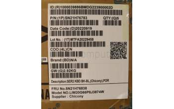 Lenovo 5N21H76838 NB_KYB SER2 KBD BK-BL,CHY,POR