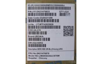 Lenovo 5N21H76878 Keyboard Internal, Arabic, Grey, Backlight, US