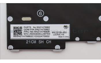 Lenovo 5N21H76906 NB_KYB SER2 KBD GR-BL,CHY,RUS