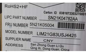 Lenovo 5N21K05004 NB_KYB CS23 NM TOP,BK-BL,CHY,ENG