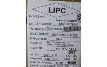 Lenovo 5N21K05006 NB_KYB CS23 NM TOP,BK-BL,CHY,058 FRA