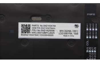 Lenovo 5N21K05006 NB_KYB CS23 NM TOP,BK-BL,CHY,058 FRA