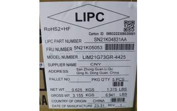 Lenovo 5N21K05053 NB_KYB CS23 NM TOP,BK-NBL,CHY,GRE