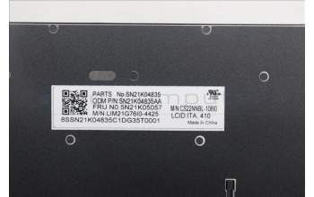 Lenovo 5N21K05057 NB_KYB CS23 NM TOP,BK-NBL,CHY,ITA