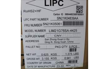 Lenovo 5N21K05061 NB_KYB CS23 NM TOP,BK-NBL,CHY,SLV