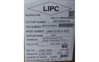 Lenovo 5N21K05063 NB_KYB CS23 NM TOP,BK-NBL,CHY,SWS