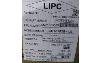 Lenovo 5N21K05065 NB_KYB CS23 NM TOP,BK-NBL,CHY,UKE