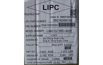 Lenovo 5N21K05069 NB_KYB CS23 NM TOP,BK-NBL,CHY,TC