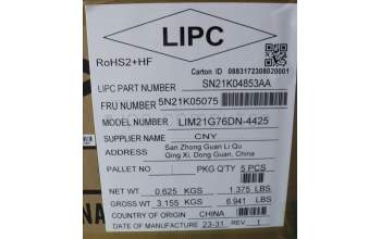 Lenovo 5N21K05075 NB_KYB CS23 NM TOP,BK-NBL,CHY,NORDIC