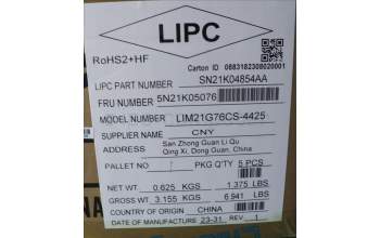 Lenovo 5N21K05076 NB_KYB CS23 NM TOP,BK-NBL,CHY,CZE/SLK