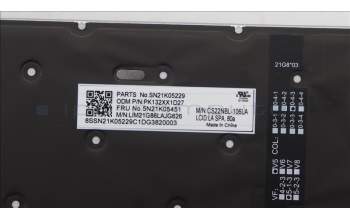 Lenovo 5N21K05451 NB_KYB CS23 NM TOP,GR-BL,CHY,LA SPA
