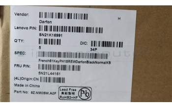 Lenovo 5N21L44161 NB_KYB FR-PH1SREW-DF-BLK-NBLKB