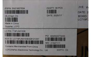 Lenovo 5N21M37934 NB_KYB 4C4TT50B-BK-SRX-HBW