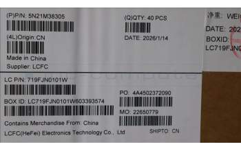 Lenovo 5N21M38305 NB_KYB 4C4TT50B-BK-LTN-ARA