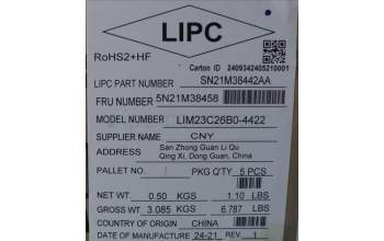 Lenovo 5N21M38458 NB_KYB 4C4TT50N-BK-CHY-BEL