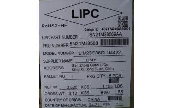 Lenovo 5N21M38588 NB_KYB 4C4TT50B-BK-CHY-FRA/ENG