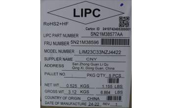 Lenovo 5N21M38596 NB_KYB 4C4TT50B-BK-CHY-MAO