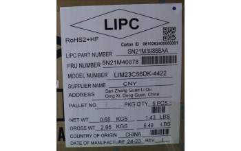 Lenovo 5N21M40078 NB_KYB 4C6TT50N-BK-CHY-DEN