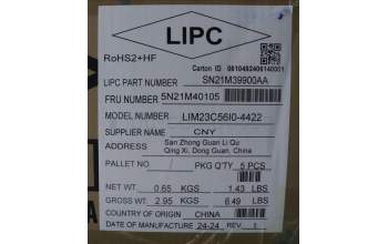 Lenovo 5N21M40105 NB_KYB 4C6TT50N-BK-CHY-ITA