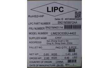 Lenovo 5N21M40114 NB_KYB 4C6TT50N-BK-CHY-RUS