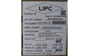 Lenovo 5N21M40163 NB_KYB 4C6TT50B-BK-CHY-ARA