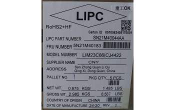 Lenovo 5N21M40183 NB_KYB 4C6TT50B-BK-CHY-ILD