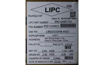 Lenovo 5N21Q49803 NB_KYB 5C6TT5SN-BK-CHY-HBW