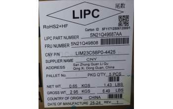 Lenovo 5N21Q49808 NB_KYB 5C6TT5SN-BK-CHY-POR