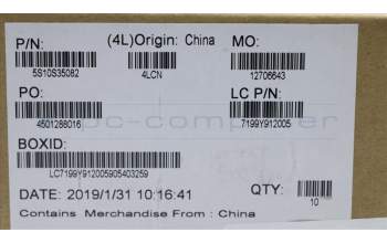 Lenovo 5S10S35082 SCREW Screw L 81LH MM 2.5D 4.5L K 5.5D