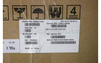 Lenovo 5SB0S31954 Speaker C 82K1 R&L