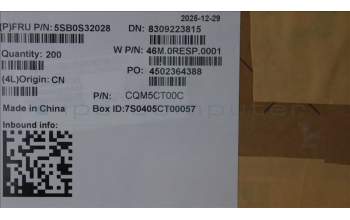 Lenovo 5SB0S32028 SPEAKERINT Speaker W 82XX W/Sponge
