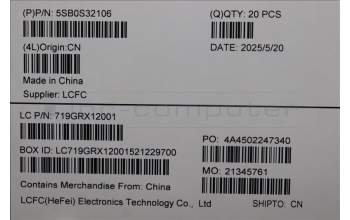 Lenovo 5SB0S32106 SPEAKERINT SPEAKERINT L 83F3 L+R