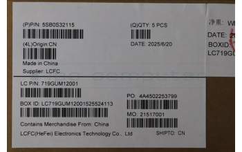 Lenovo 5SB0S32115 SPEAKERINT SPEAKERINT L 83F1 (L+R)
