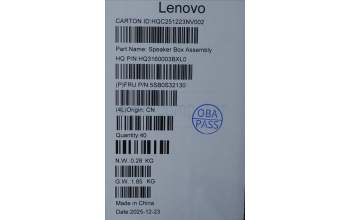Lenovo 5SB0S32130 SPEAKERINT Speaker L+R H 83TN