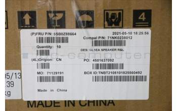 Lenovo 5SB0Z88664 SPEAKERINT FRU SPEAKERINT R&L