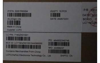 Lenovo 5SB1R65094 SPEAKERINT SPK,P16VG3,Stero,3209,VC