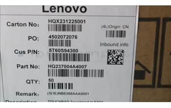 Lenovo 5T60S94300 TOUCHPAD Touchpad H 83D2 ARCTIC_GREY