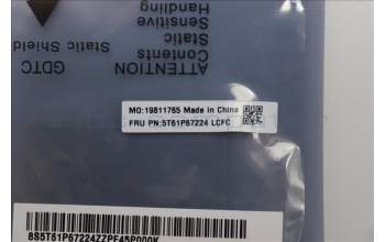 Lenovo 5T61P67224 TOUCHPAD CS21_3+2bCP,GLM,BK,NONFC,CHY,SY
