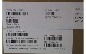 Lenovo 5T61P74233 TOUCHPAD CS21 CP,MLR,BK,NONFC,SRX,EL