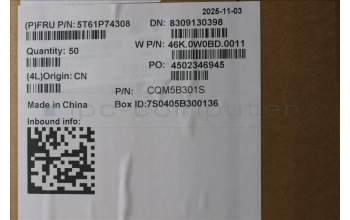 Lenovo 5T61P74308 TOUCHPAD CS25_CP,GLMLR,BK,NFC,CHY,EL