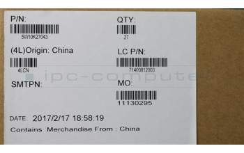 Lenovo 5W10K27043 WIRELESS WLAN L80QQ 1x1 BGN+BT4.0