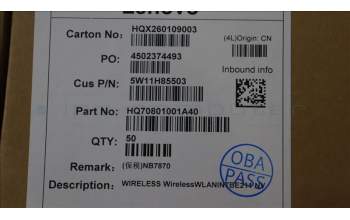 Lenovo 5W11H85503 WIRELESS Wireless,WLAN,INT,BE211 NV