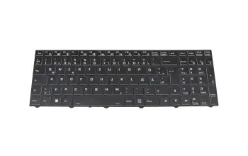 6-80-N15Z0-07A-1 teclado original Clevo DE (alemán) negro/blanco/negro/mate con retroiluminacion