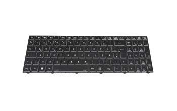 6-80-NL710-07A-K teclado original Clevo DE (alemán) negro/negro con retroiluminacion