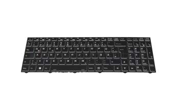 6-80-PC510-070-K teclado original Clevo DE (alemán) negro/negro con retroiluminacion