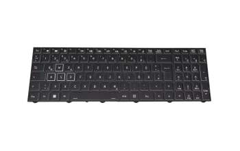 6-80-PC510-071-KME teclado original Medion DE (alemán) negro/negro con retroiluminacion (Gaming)