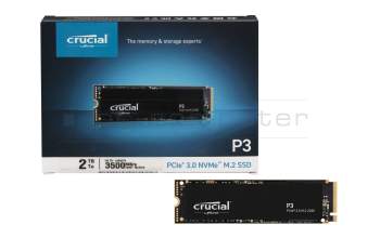 Crucial P3 PCIe NVMe SSD 2TB (M.2 22 x 80 mm) para Mifcom Mobile Workstation i7 10700 RTX 2070s