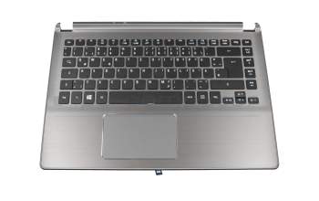 60.MAXN7.010 teclado incl. topcase original Acer DE (alemán) negro/canaso